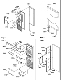 REF DOOR Diagram and Parts List for SRD327S3W P1312502W W Amana Refrigerator