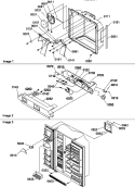 ICE - WATER CAV / ELEC BRKT ASSY / TOE GRILLE Diagram and Parts List for SRD327S3W P1312502W W Amana Refrigerator