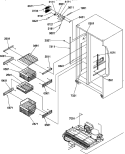 FZ SHELVES AND LIGHT Diagram and Parts List for SRD327S3W P1312502W W Amana Refrigerator