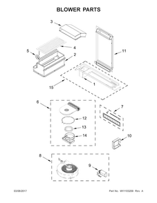 Blower Parts Diagram and Parts List for JES1750FS0  Jenn-Air Range