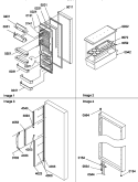 REF DOOR AND ACCESSORIES Diagram and Parts List for SXD27TE P1302802W E Amana Refrigerator
