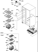 FZ SHELVES AND LIGHT Diagram and Parts List for SXD27TE P1302802W E Amana Refrigerator