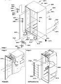 CABINET PARTS Diagram and Parts List for SXD27TE P1302802W E Amana Refrigerator