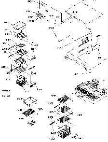 Freezer Shelves And Light Diagram and Parts List for SS25TE-P1194003WE  Amana Refrigerator