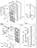 REF DOOR Diagram and Parts List for SRD27S2W P1190321W W Amana Refrigerator