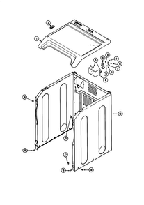 Cabinet Diagram and Parts List for MDE6000AZG  Maytag Dryer