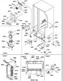 DRAIN SYSTEM, ROLLERS, AND EVAP ASSY Diagram and Parts List for SRD27S2W P1190321W W Amana Refrigerator