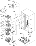 FZ SHELVES AND LIGHT Diagram and Parts List for SBI20TPL P1190705W L Amana Refrigerator