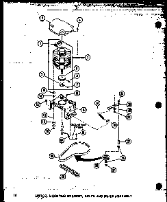 Motor Diagram and Parts List for TAA300 P75751-14W Amana Washer