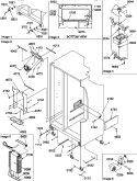 ROLLERS AND EVAP ASSEMBLIES Diagram and Parts List for SBI20TPL P1190705W L Amana Refrigerator
