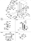 DRAIN SYSTEM, ROLLERS, AND EVAP ASSY Diagram and Parts List for SRDE520TW P1312401W W Amana Refrigerator
