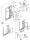 CABINET BACK Diagram and Parts List for SRDE520TW P1312401W W Amana Refrigerator