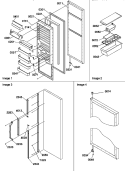 REF DOOR AND ACCESSORIES Diagram and Parts List for SXD520TW P1313701W W Amana Refrigerator