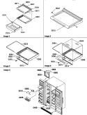 CRISPER & DELI ASSEMBLIES & TOE GRILL Diagram and Parts List for SXD520TW P1313701W W Amana Refrigerator