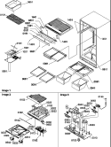 INTERIOR CABINET AND DRAIN BLOCK ASSY Diagram and Parts List for TGI21VW P1310901W W Amana Refrigerator