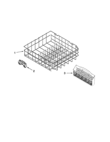Lower Rack Parts Diagram and Parts List for MDC4809PAW0  Maytag Dishwasher