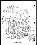 INTERIOR PARTS Diagram and Parts List for R-3 P7338901M Amana Microwave
