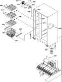 FZ SHELVES AND LIGHT Diagram and Parts List for SQD25TW P1190427W W Amana Refrigerator