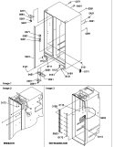 CABINET PARTS Diagram and Parts List for SQD25TW P1190427W W Amana Refrigerator