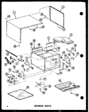 INTERIOR PARTS Diagram and Parts List for RR-9T P7354101M Amana Microwave