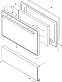 OVEN DOOR AND DECORATIVE PANEL Diagram and Parts List for ARR3100NL P1143494N L Amana Range