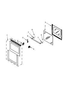 Oven Door Parts Diagram and Parts List for MEW5524AS00  Maytag Wall Oven