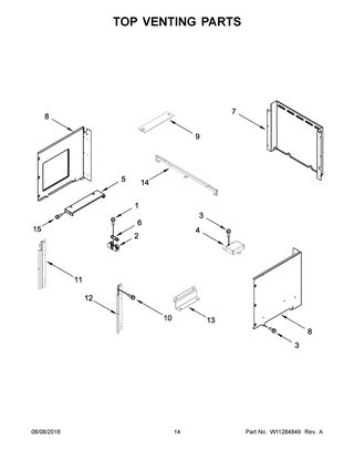 Top Venting Parts Diagram and Parts List for MMW9730FZ03  Maytag Microwave Oven Combo