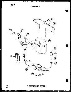 Portable Compressor Parts Diagram and Parts List for 8P-5AUMS P54972-30R Amana Air Conditioner
