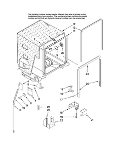 Tub And Frame Parts Diagram and Parts List for MDBH968AWB3  Maytag Dishwasher