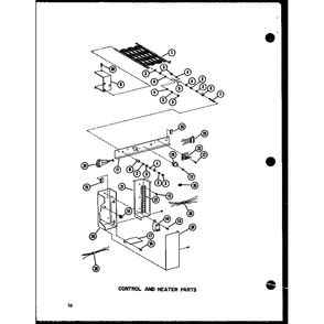 Control And Heater Parts 1 Diagram and Parts List for EBAH,BAH24 P55895-2 Amana Air Conditioner