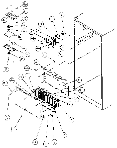 Air Flow Diagram and Parts List for 85171-P1117102W  Amana Refrigerator