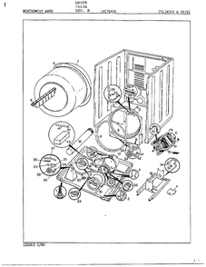 Complete Dryer Assembly Page 5 Diagram and Parts List for 7640A REV B Norge Dryer