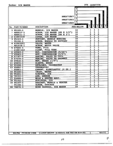 Ice Maker Page 2 Diagram and Parts List for 671867  Admiral Refrigerator
