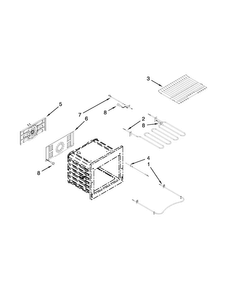 Internal Oven Parts Diagram and Parts List for JES9860CAS00  Jenn-Air Range