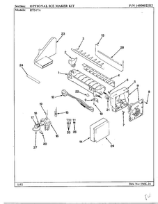 Optional Ice Maker Kit Diagram and Parts List for 17694  Maytag Refrigerator