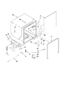Tub And Frame Parts Diagram and Parts List for MDBH979AWS4  Maytag Dishwasher