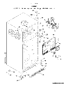 Cabinet Diagram and Parts List for 25360419619  Kenmore Refrigerator