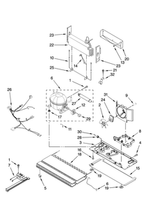 Unit Parts Diagram and Parts List for ABB1922FED1  Amana Refrigerator