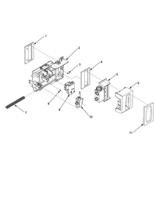 Controls Diagram and Parts List for XRSR465BB-PXRSR465BB0  Amana Refrigerator