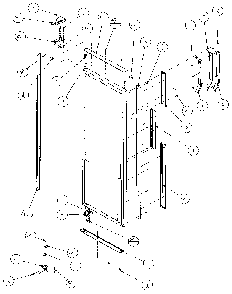 Refrigerator Door, Hinge, And Trim Parts Diagram and Parts List for 35541-P1121709W  Amana Refrigerator