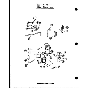 Compressor System 2 Diagram and Parts List for D54444-6 P54444-6C Amana Air Conditioner