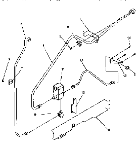 Gas Supply Diagram and Parts List for ARG7600W-P1143321NW  Amana Range
