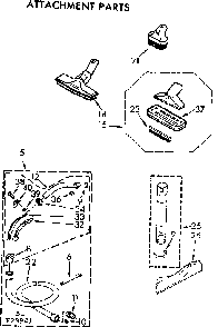 Attachment Parts Diagram and Parts List for 11629941  Kenmore Canister Vacuum