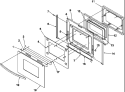 OVEN DOOR Diagram and Parts List for ARTSC8650WW P1143484NWW Amana Range