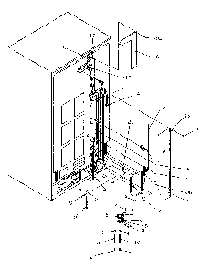 Cabinet Back Diagram and Parts List for GSDE3201SW-P1190901WW  Amana Refrigerator