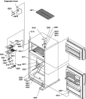 DOOR HINGES AND FZ SHELF Diagram and Parts List for TH21V2W P1315901W W Amana Refrigerator