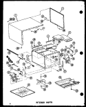 INTERIOR PARTS Diagram and Parts List for RR-8 P7291003M Amana Microwave