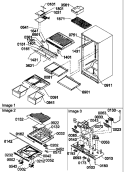 INTERIOR CABINET AND DRAIN BLOCK ASSY Diagram and Parts List for TA18TL P1304501W L Amana Refrigerator