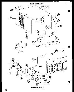 Exterior Parts Diagram and Parts List for 10-2NM P54974-2R Amana Air Conditioner