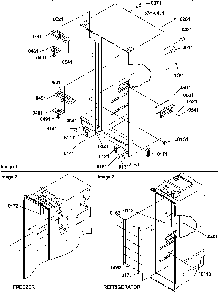 Cabinet Parts Diagram and Parts List for SBI20S2W-P1190710WW  Amana Refrigerator
